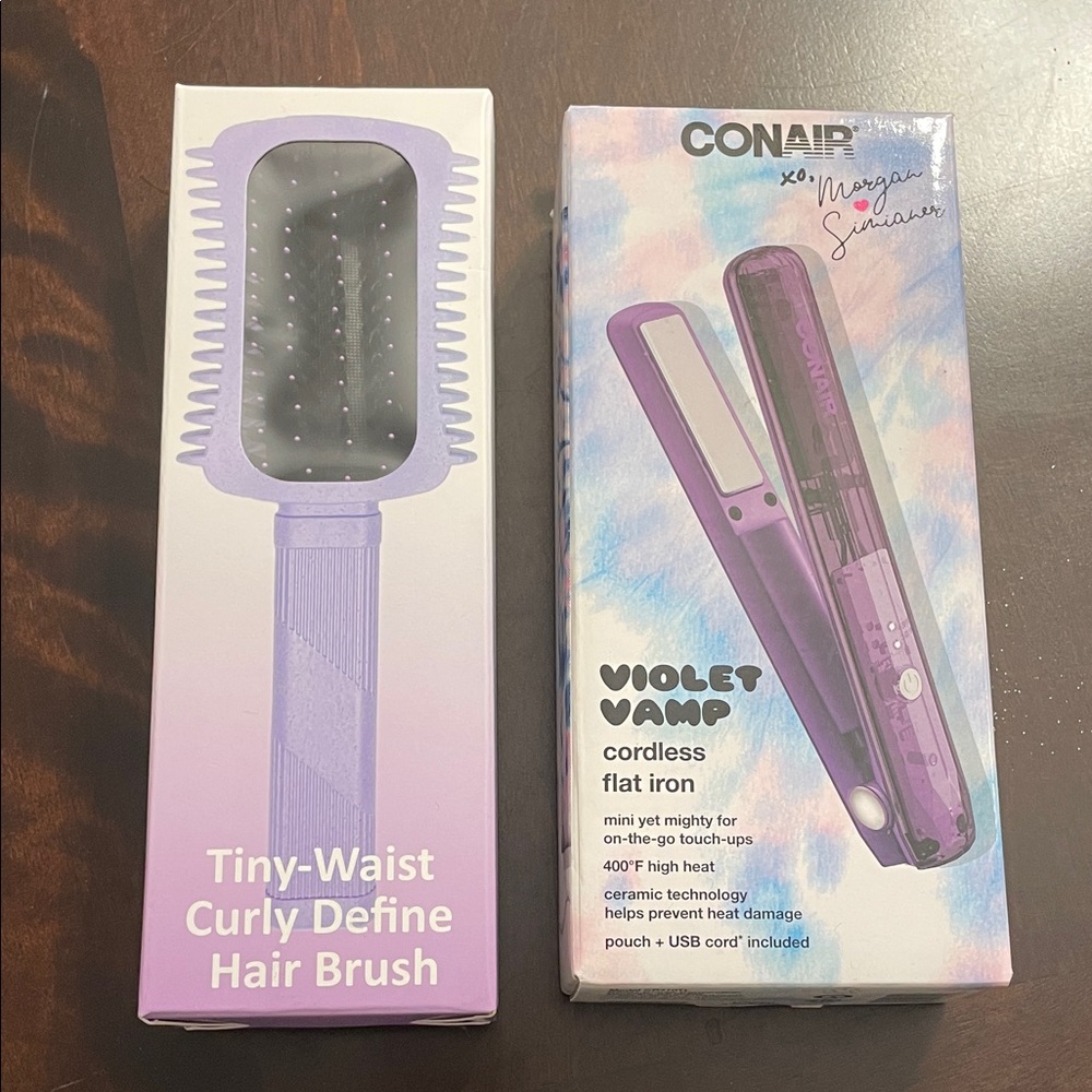 NIB Conair Violet Vamp Women's Cordless Ceramic Hair Straightener